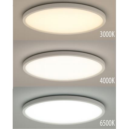 Plafón LED 32W/230V 3000/4000/6500K Ø 40 cm blanco