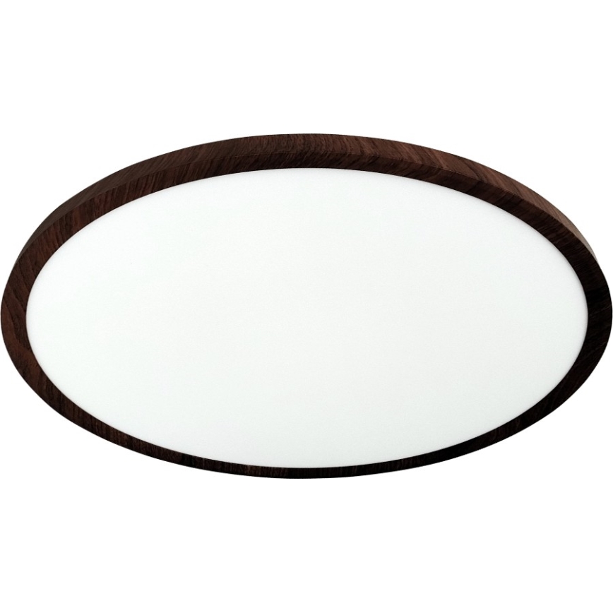 Plafón LED/32W/230V 3000/4000/6500K Ø 40 cm marrón