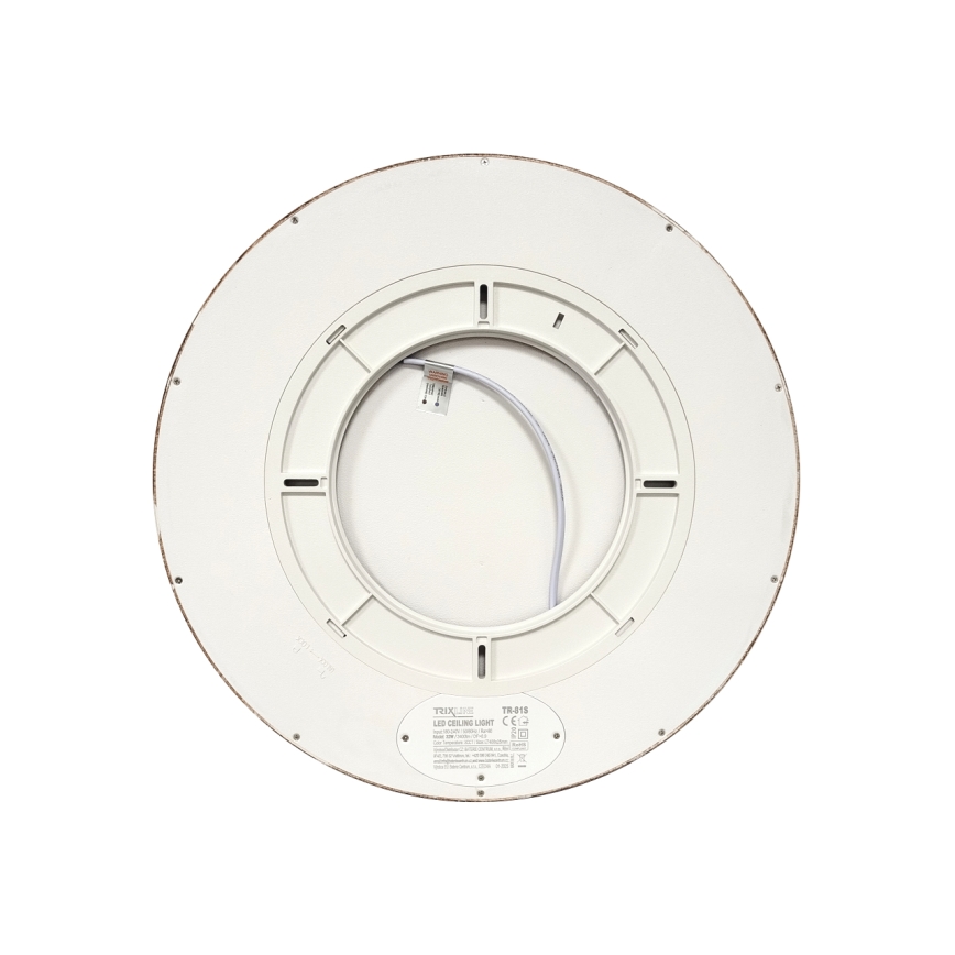 Plafón LED/32W/230V 3000/4000/6500K Ø 40 cm marrón