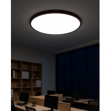 Plafón LED 40W/230V, 3000/4000/6500K, Ø 50 cm, marrón