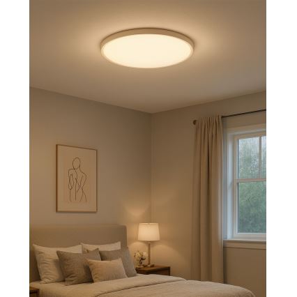 Plafón LED 40W 230V, seleccionable 3000/4000/6500K, Ø 50 cm, blanco