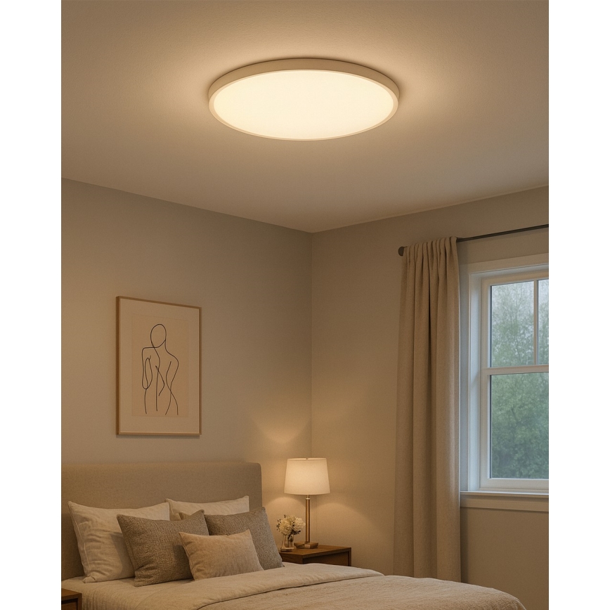 Plafón LED 40W 230V, seleccionable 3000/4000/6500K, Ø 50 cm, blanco