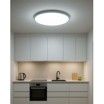 Plafón LED 40W 230V, seleccionable 3000/4000/6500K, Ø 50 cm, blanco