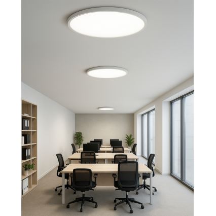 Plafón LED 40W 230V, seleccionable 3000/4000/6500K, Ø 50 cm, blanco