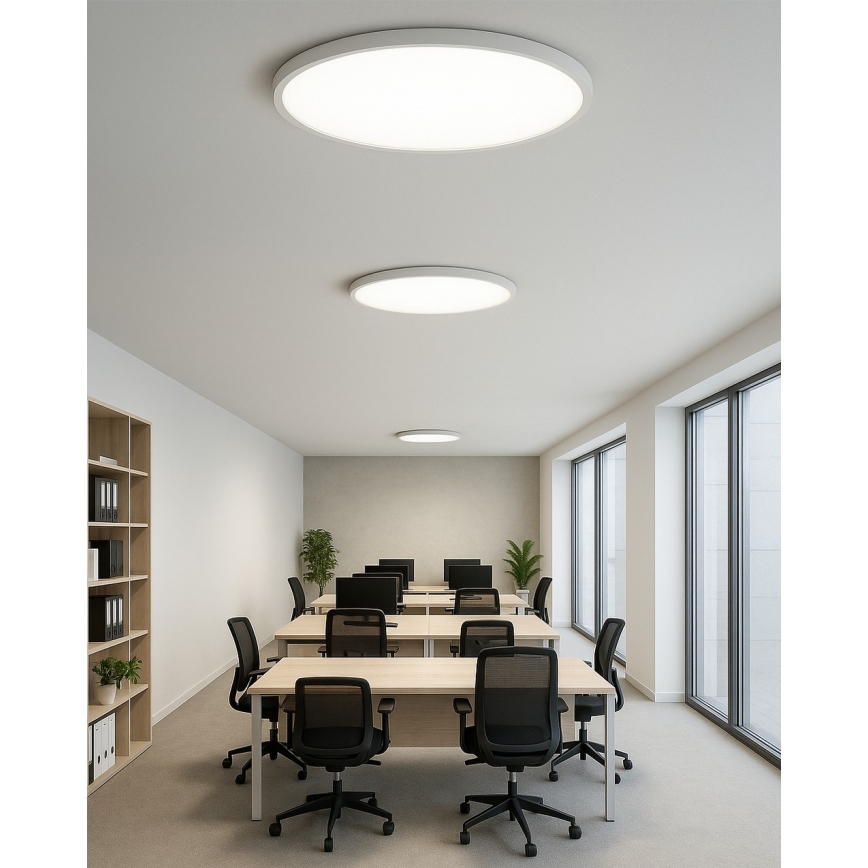 Plafón LED 40W 230V, seleccionable 3000/4000/6500K, Ø 50 cm, blanco