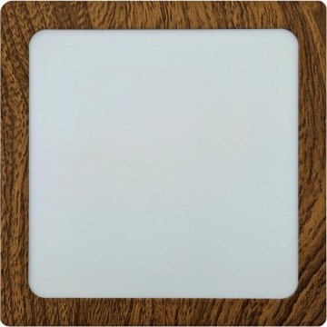 Plafón LED BLOCK LED/12W/230V 4200K 16,3x16,3 cm marrón