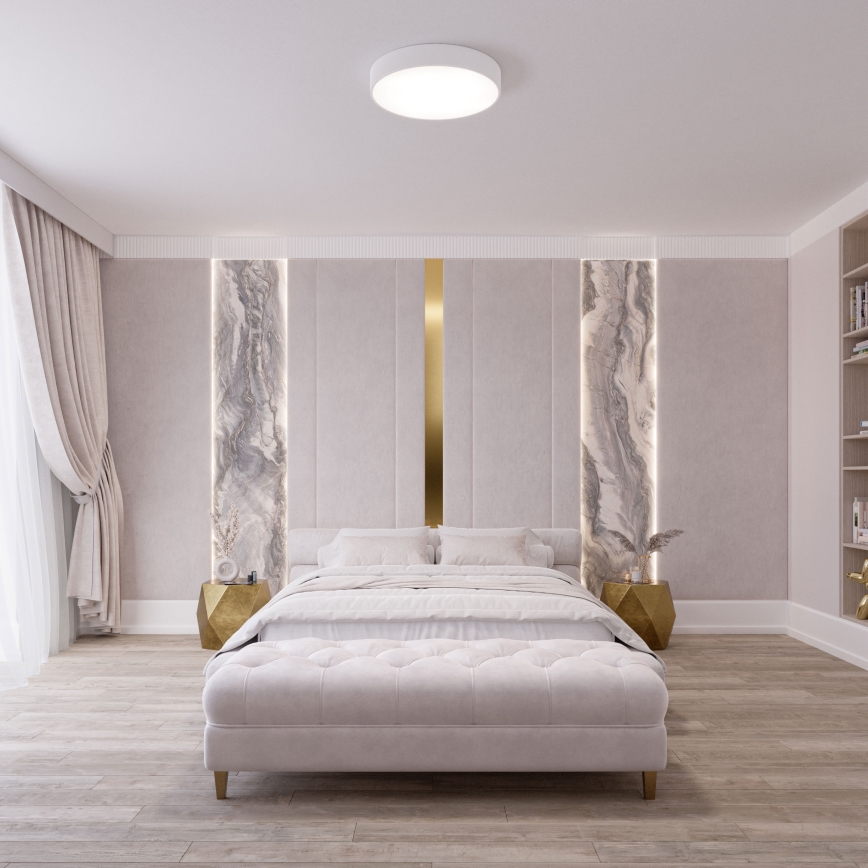 Plafón LED CLEO LED/69W/230V 3000K diá. 50 cm blanco