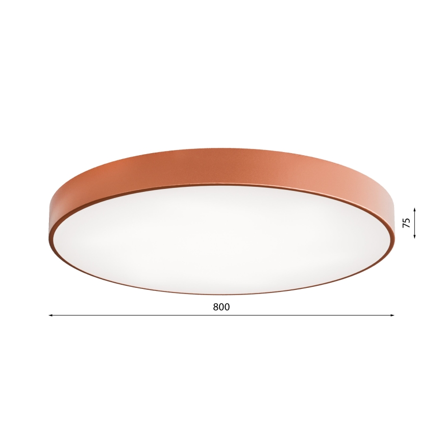Plafón LED CLEO LED/96W/230V 4000K diá. 80 cm cobre