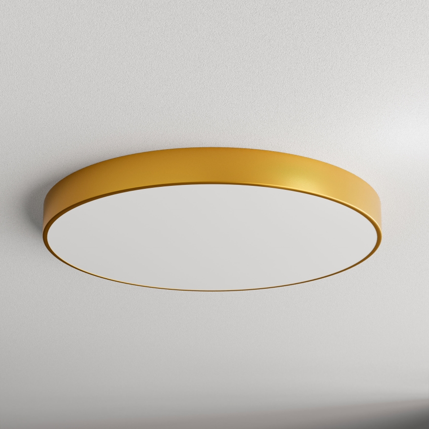 Plafón LED CLEO LED/96W/230V 4000K diá. 80 cm dorado