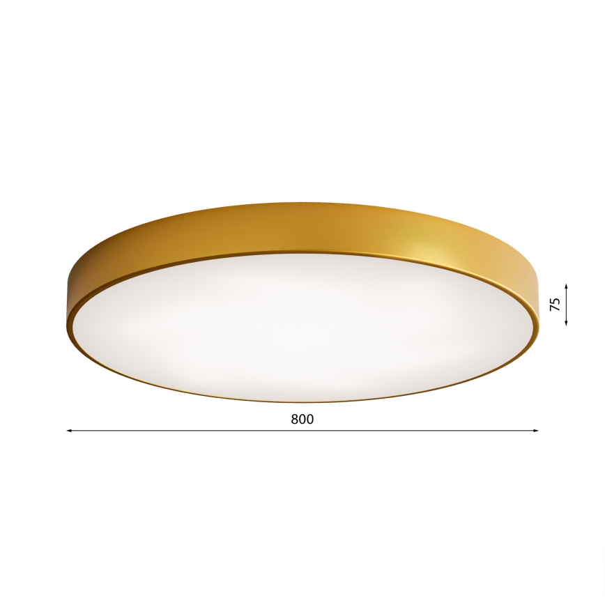 Plafón LED CLEO LED/96W/230V 4000K diá. 80 cm dorado