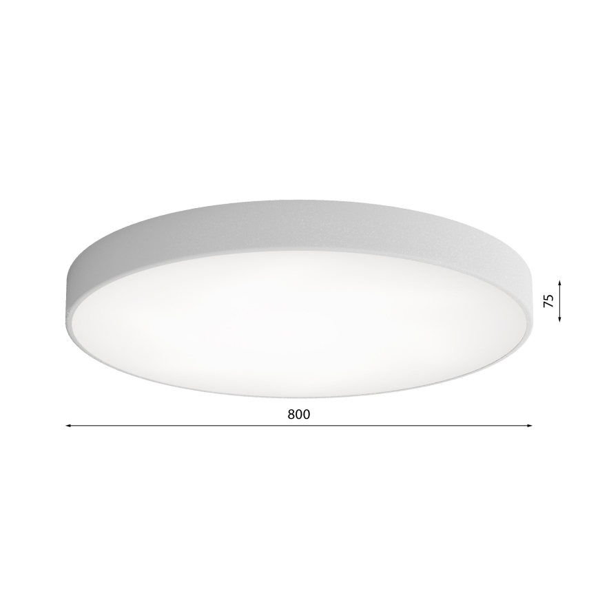 Plafón LED CLEO LED/96W/230V 4000K diá. 80 cm gris