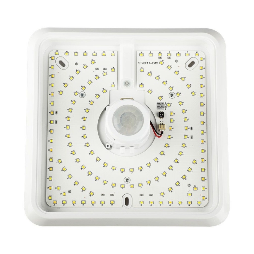 Plafón LED con sensor SAMSUNG CHIP LED/12W/230V 3000/4000/6000K 25x25 cm blanco