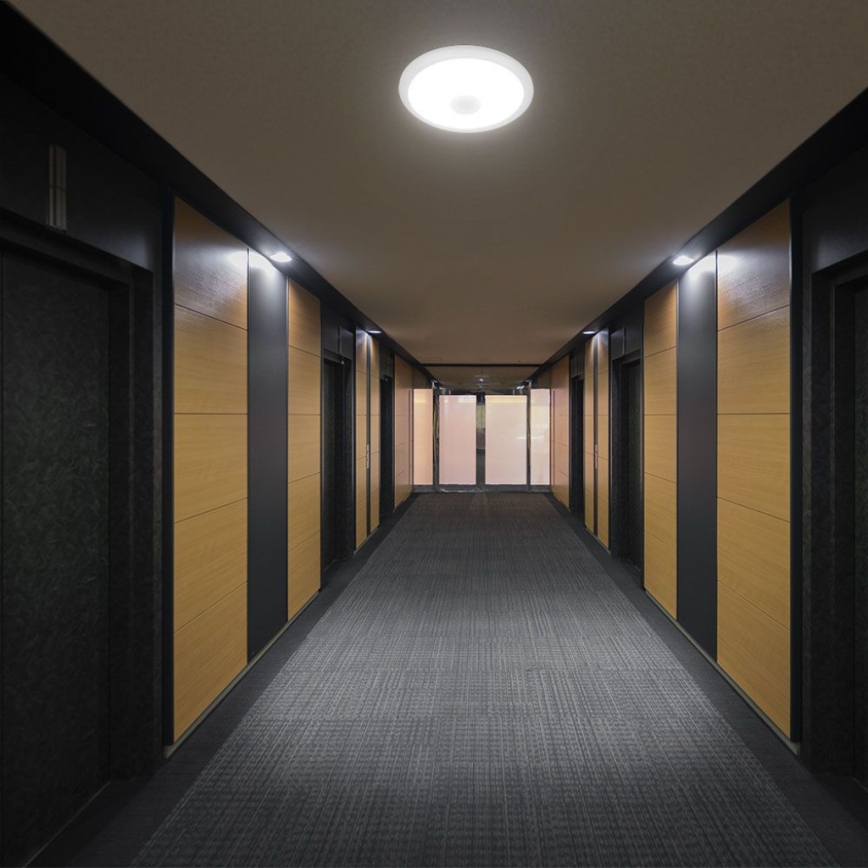Plafón LED con sensor SAMSUNG CHIP LED/12W/230V 3000/4000/6000K diá. 29 cm blanco