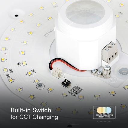 Plafón LED con sensor SAMSUNG CHIP LED/12W/230V 3000/4000/6000K diá. 29 cm blanco