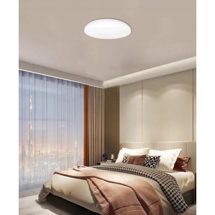 Plafón LED con sensor de movimiento y crepuscular LED/24W/230V 4000K Ø 32,5 cm blanco