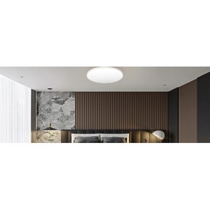 Plafón LED con sensor de movimiento y crepuscular LED/24W/230V 4000K Ø 32,5 cm blanco