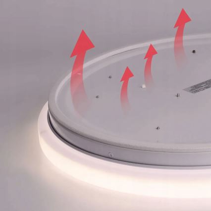 Plafón LED con sensor de movimiento y crepuscular LED/24W/230V 4000K Ø 32,5 cm blanco