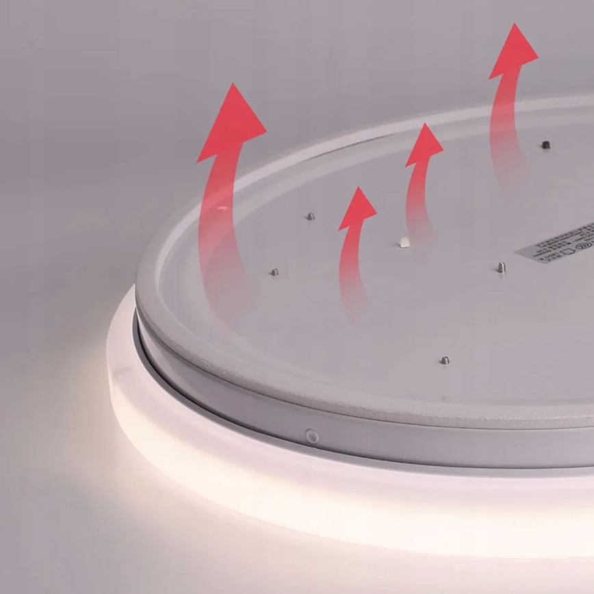 Plafón LED con sensor de movimiento y crepuscular LED/24W/230V 4000K Ø 32,5 cm blanco