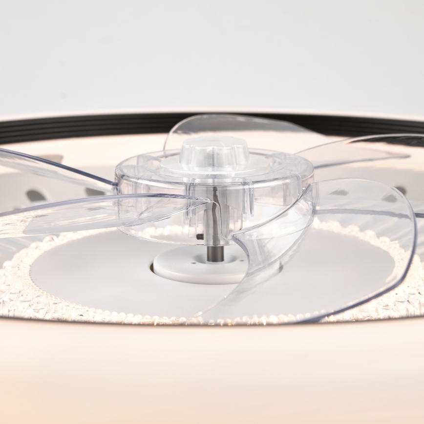 LED Plafón regulable con ventilador GEMMA LED/37W/230V blanco + control remoto
