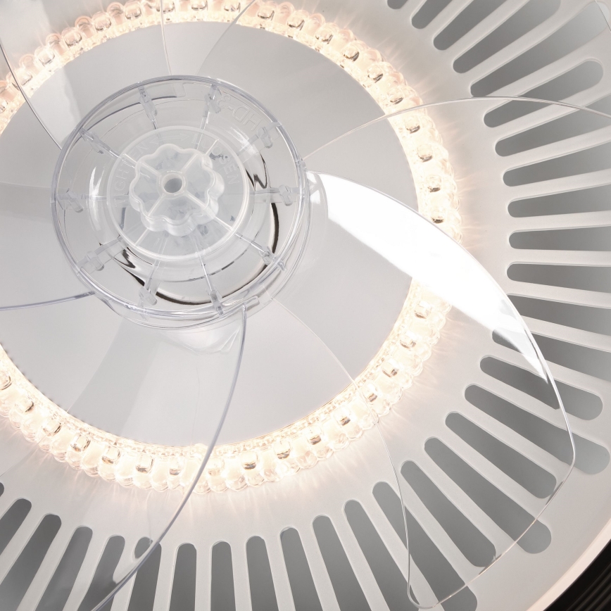 LED Plafón regulable con ventilador GEMMA LED/37W/230V blanco + control remoto