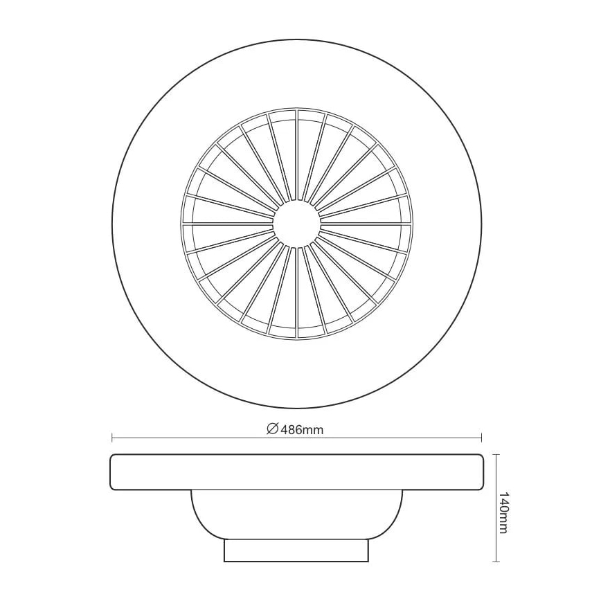 Plafón LED regulable con ventilador STAR LED/48W/230V 3000-6500K + control remoto