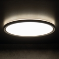 Plafón LED de baño AZPO LED/22W/230V diá. 42 cm IP54 negro