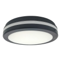 Plafón LED de baño con sensor de movimiento / 20 W / 230 V / 3000/4000/6500 K / diámetro 23 cm / IP54 / antracita