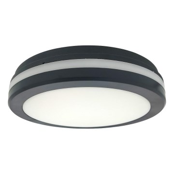 Plafón LED de baño con sensor de movimiento / 20 W / 230 V / 3000/4000/6500 K / diámetro 23 cm / IP54 / antracita