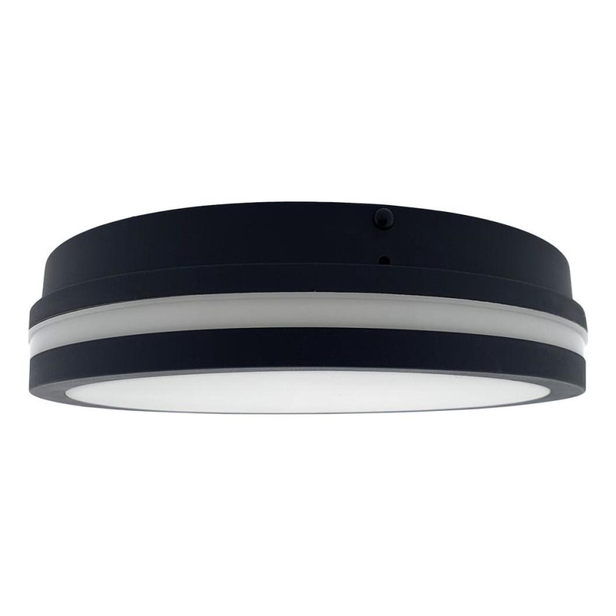 Plafón LED de baño con sensor ELLÉ LED/24W/230V 3000/4000/6500K diá. 26 cm IP54 antracita
