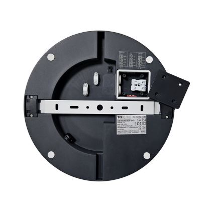 Plafón LED de baño con sensor ELLÉ LED/24W/230V 3000/4000/6500K diá. 26 cm IP54 antracita