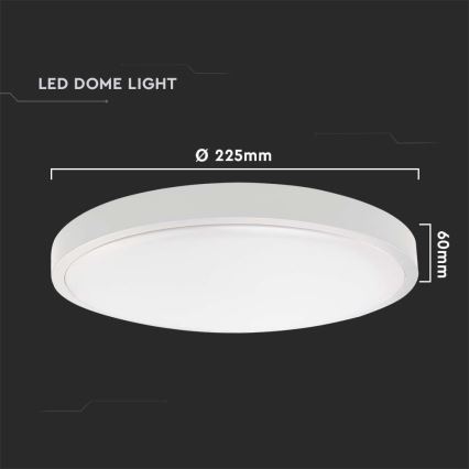 Plafón LED de baño con sensor LED/18W/230V 4000K IP44 diá. 22,5 cm blanco