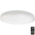 Plafón LED de baño con sensor LED/24W/230V 3000K IP44 diá. 35 cm blanco + control remoto