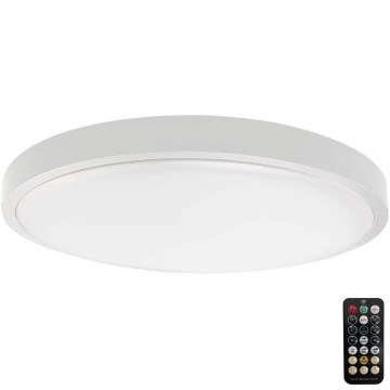 Plafón LED de baño con sensor LED/24W/230V 3000K IP44 diá. 35 cm blanco + control remoto