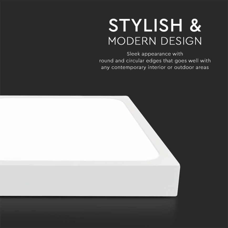 Plafón LED de baño con sensor LED/24W/230V 4000K IP44 29,5x29,5 cm blanco