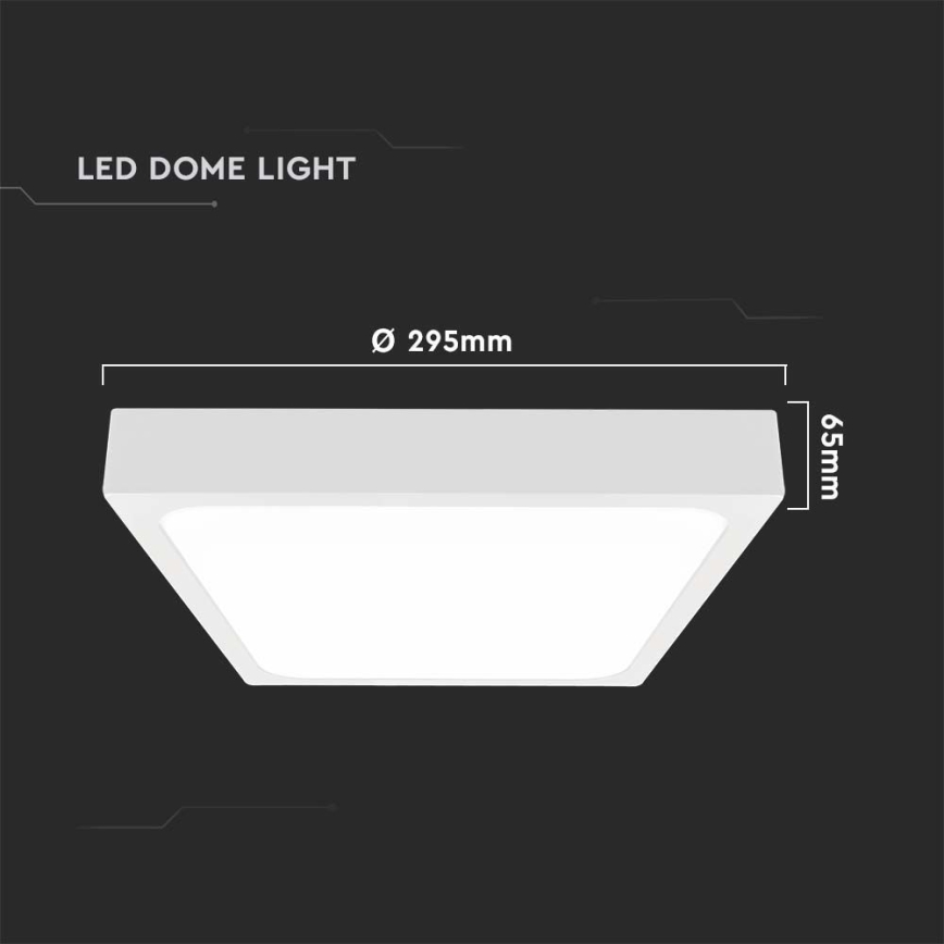Plafón LED de baño con sensor LED/24W/230V 4000K IP44 29,5x29,5 cm blanco