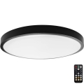 Plafón LED de baño con sensor LED/24W/230V 4000K IP44 diá. 35 cm negro + control remoto