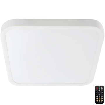 Plafón LED de baño con sensor LED/36W/230V 4000K IP44 42x42 cm blanco + control remoto