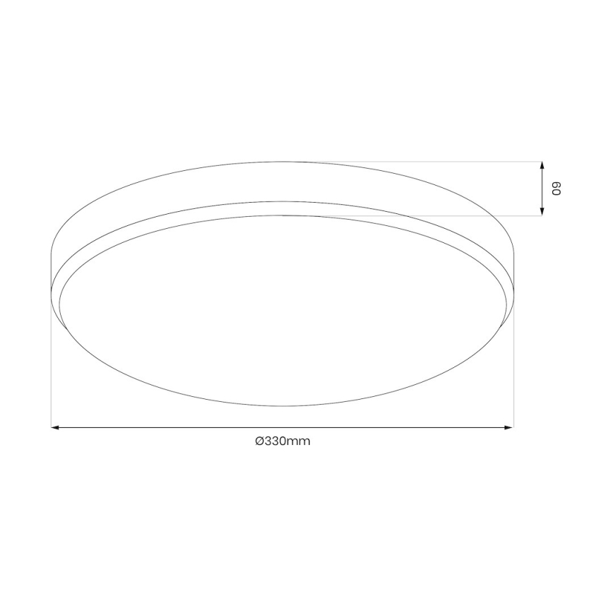 Plafón LED de baño con sensor MAYA LED/13W/230V diá. 33 cm IP44 negro