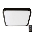 Plafón LED de baño con sensor SAMSUNG CHIP LED/18W/230V IP44 4000K 29x29 cm negro + control remoto