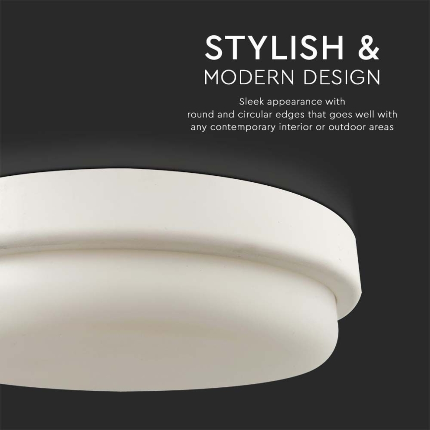 Plafón LED de baño LED/12W/230V 4000K IP54 diá. 15 cm