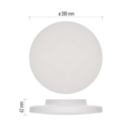 Plafón LED de baño LED/15W/230V 3000/4000/5700K IP55 blanco