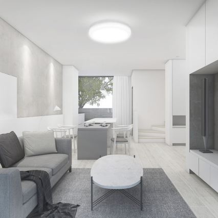 Plafón LED de baño LED/18W/230V 4000K IP44 diá. 22,5 cm blanco