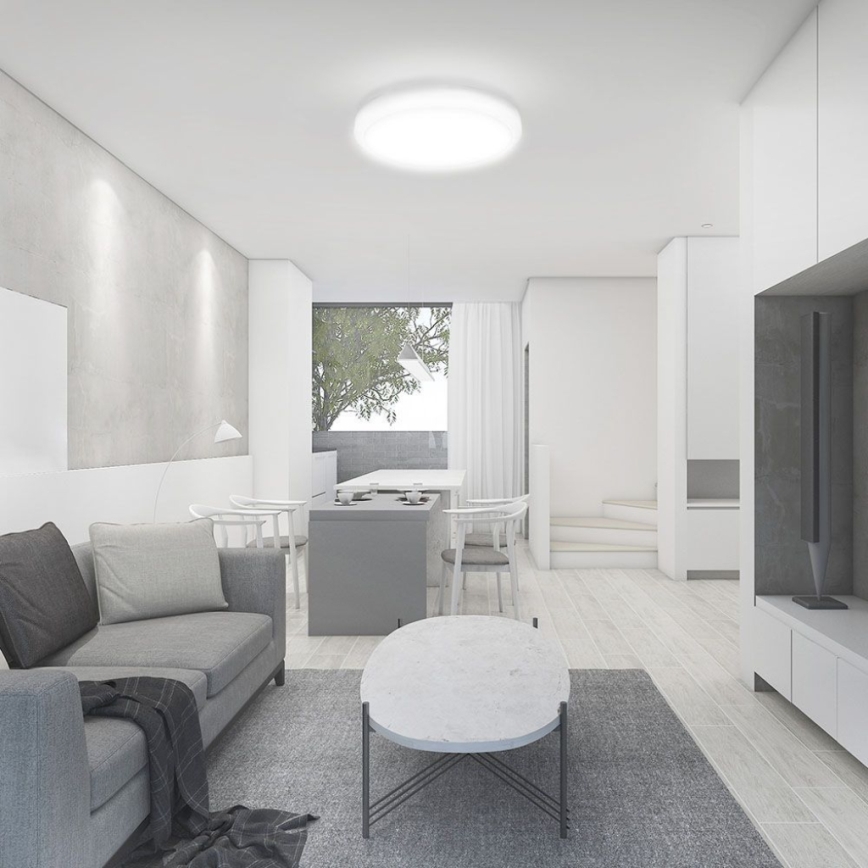 Plafón LED de baño LED/18W/230V 4000K IP44 diá. 22,5 cm blanco