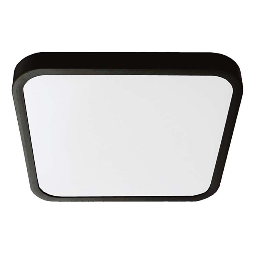 Plafón LED de baño LED/18W/230V 6500K IP44 25x25 cm negro