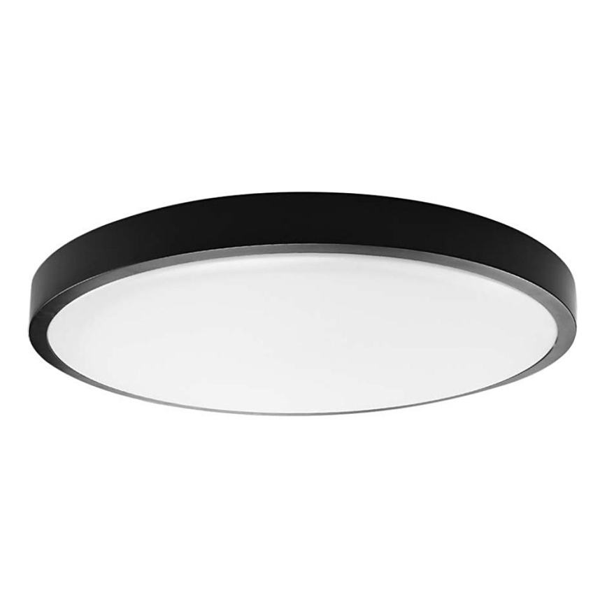 Plafón LED de baño LED/18W/230V 6500K IP44 diá. 25 cm negro