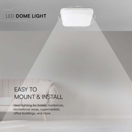 Plafón LED de baño LED/24W/230V 4000K IP44 29,5x29,5 cm blanco