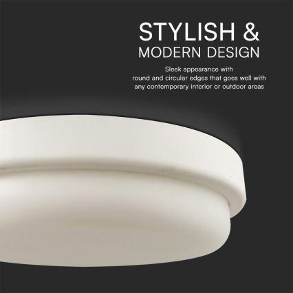 Plafón LED de baño LED/24W/230V 4000K IP54 diá. 24 cm