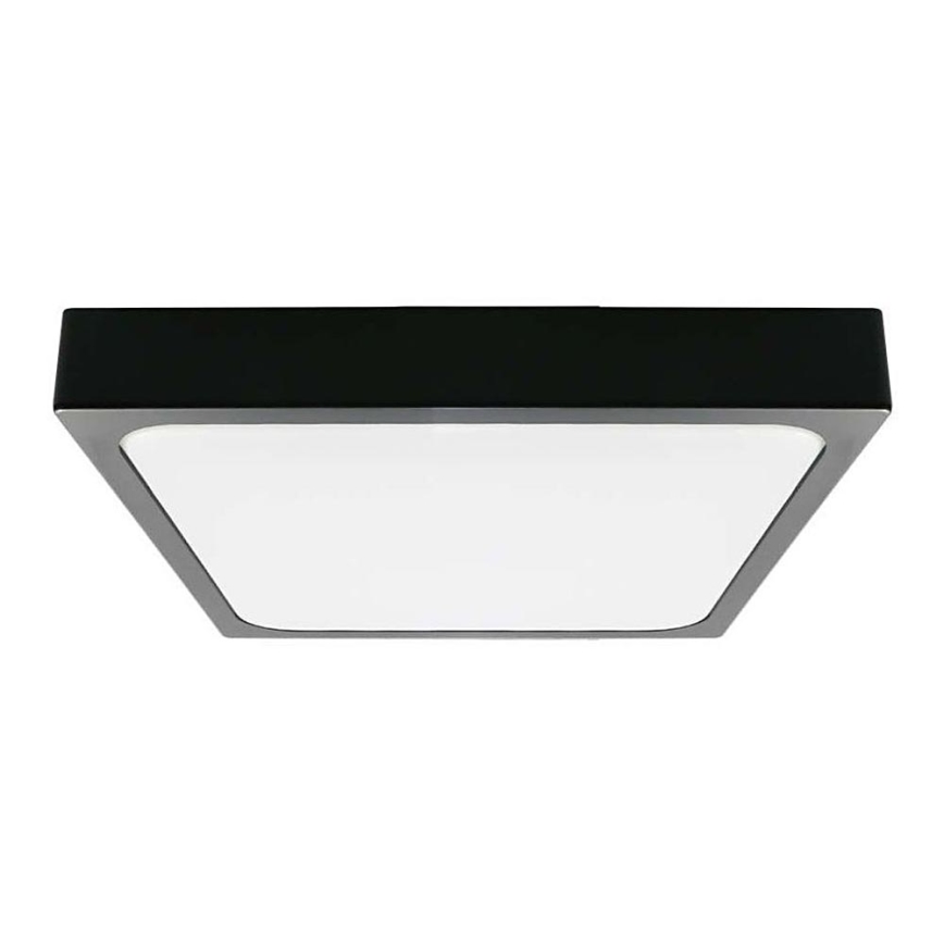 Plafón LED de baño LED/24W/230V 6500K IP44 29,5x29,5 cm negro