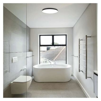 Plafón LED de baño LED/32W/230V 3000/4000/5700K IP55 negro