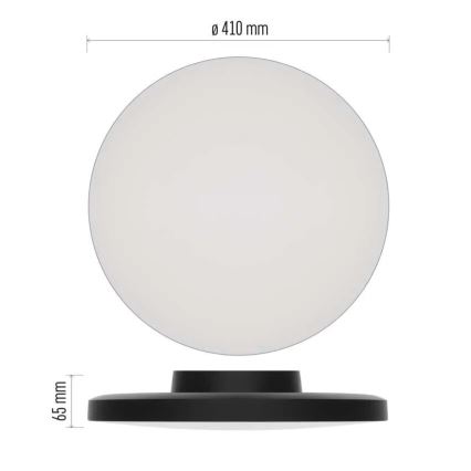 Plafón LED de baño LED/32W/230V 3000/4000/5700K IP55 negro